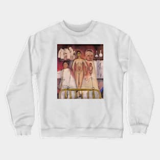 Frida and the Cesarean Operatione by Frida Kahlo Crewneck Sweatshirt